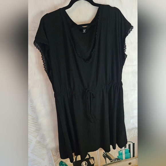 Shein Curve Sexy Spring Black Ribbed Romper - Picture 2 of 7